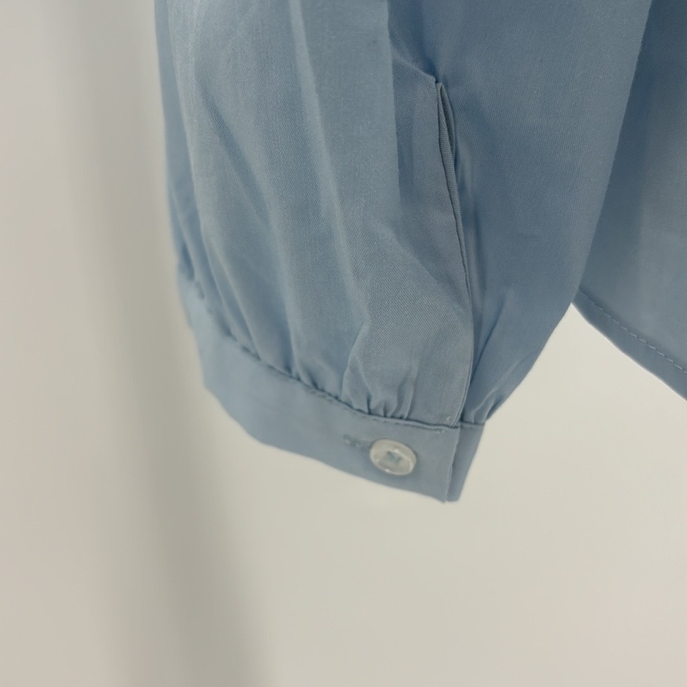 NWT 41 Hawthorn blue Henley blouse small petite - Picture 8 of 13